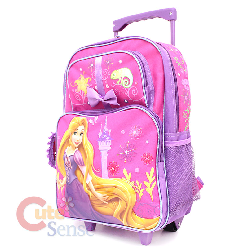Disney Princess Tangled Rapunzel School Roller Backpack Large 16" Rolling Bag eBay